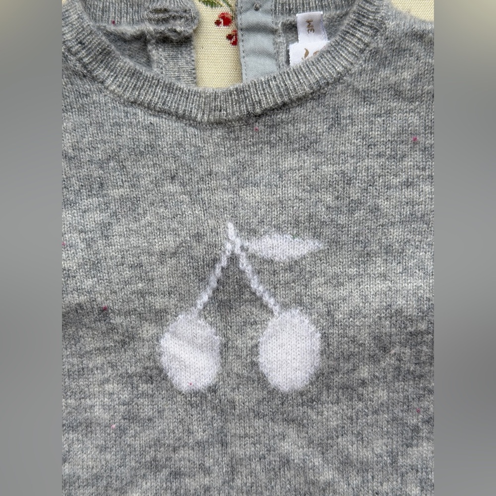 Bonpoint Cashmere Grey Onesie 3M - Picture 4 of 5